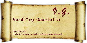 Vozáry Gabriella névjegykártya