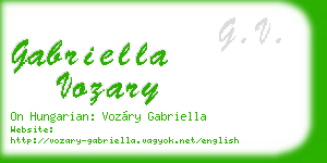 gabriella vozary business card